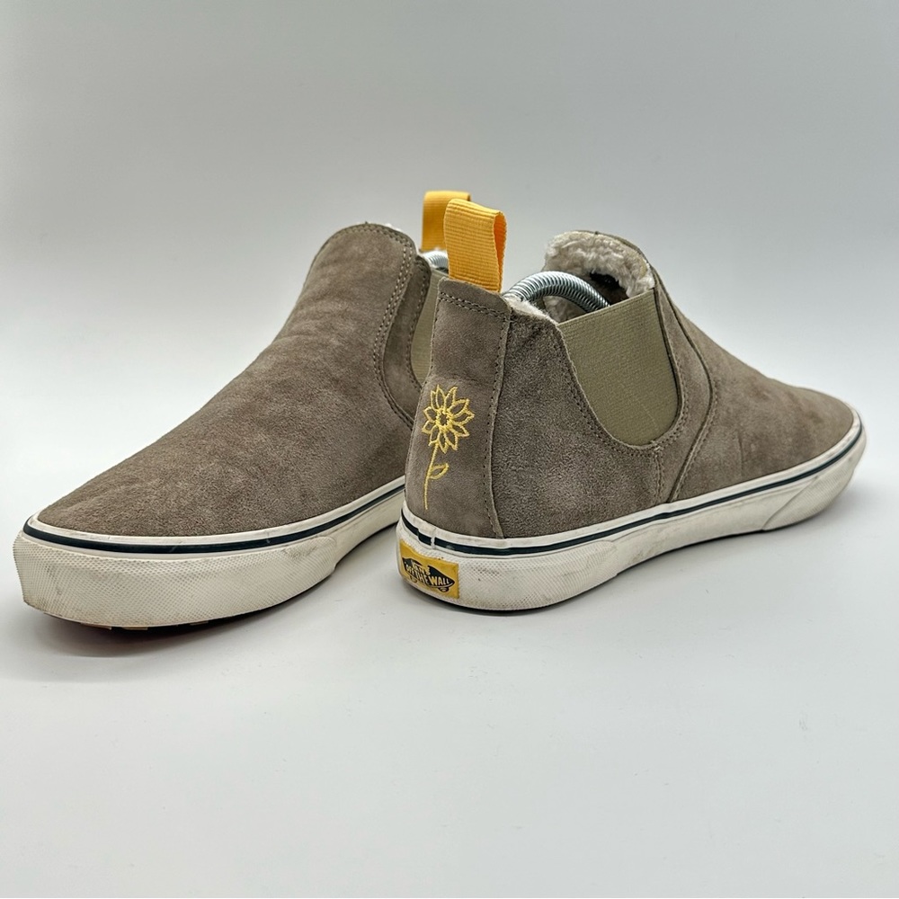 Vans Taupe Ankle Boots with Yellow Accent